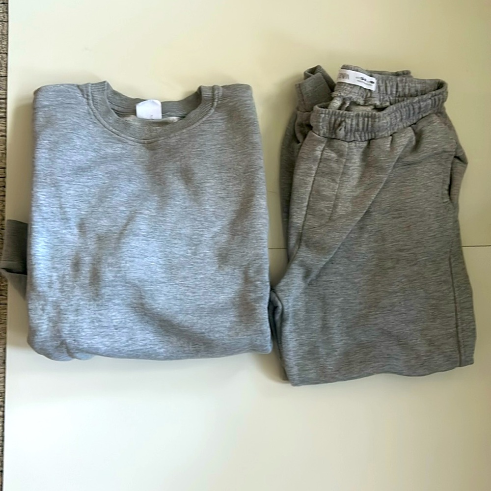 Zara Sweatshirt & Sweatpants Set, Gray, 13-14 Yrs (164 cm)
